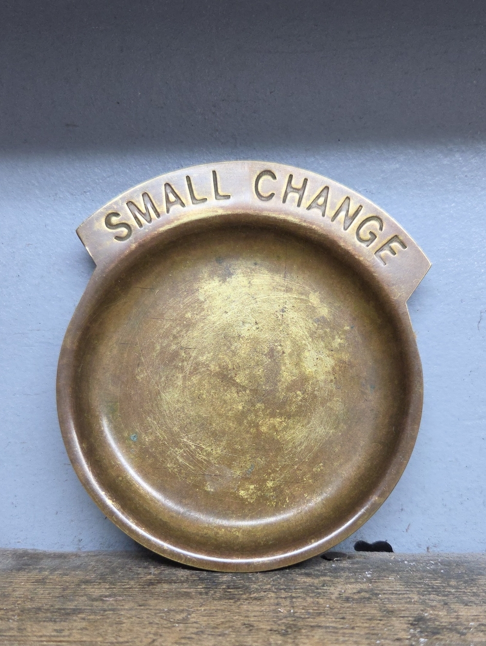 Vtg 1970s Brass Small Change Valet Tray Trinket Dish Dresser Organizer